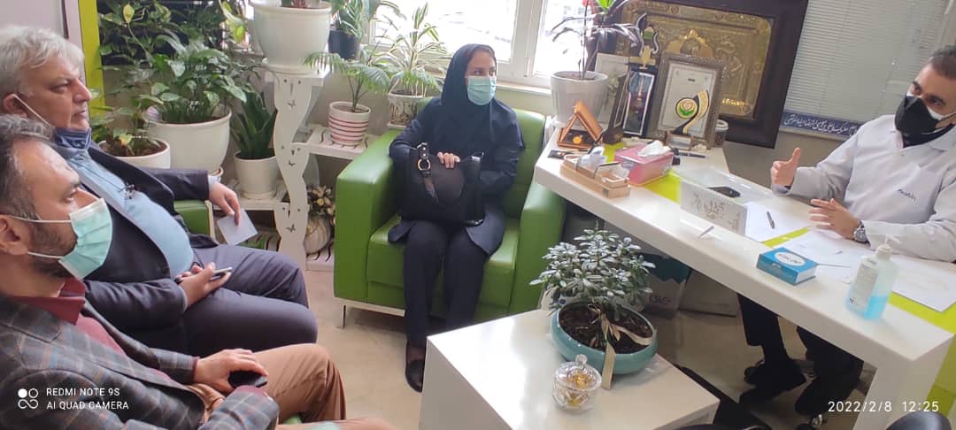 بازديد دكتر قزوينيان مشاور فني مديرعامل و دكتر حمادي مدیر حوزه مدیر عامل شركت آتيه سازان حافظ از شعبه استان گیلان 